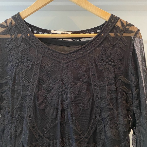 Maxwell Black Lace Midi Dress Small Medium - Picture 3 of 6